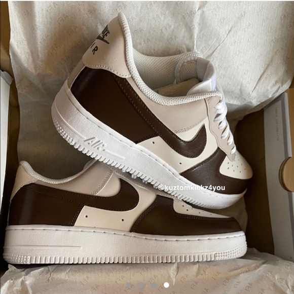 Dark Brown Custom Air Force 1’s